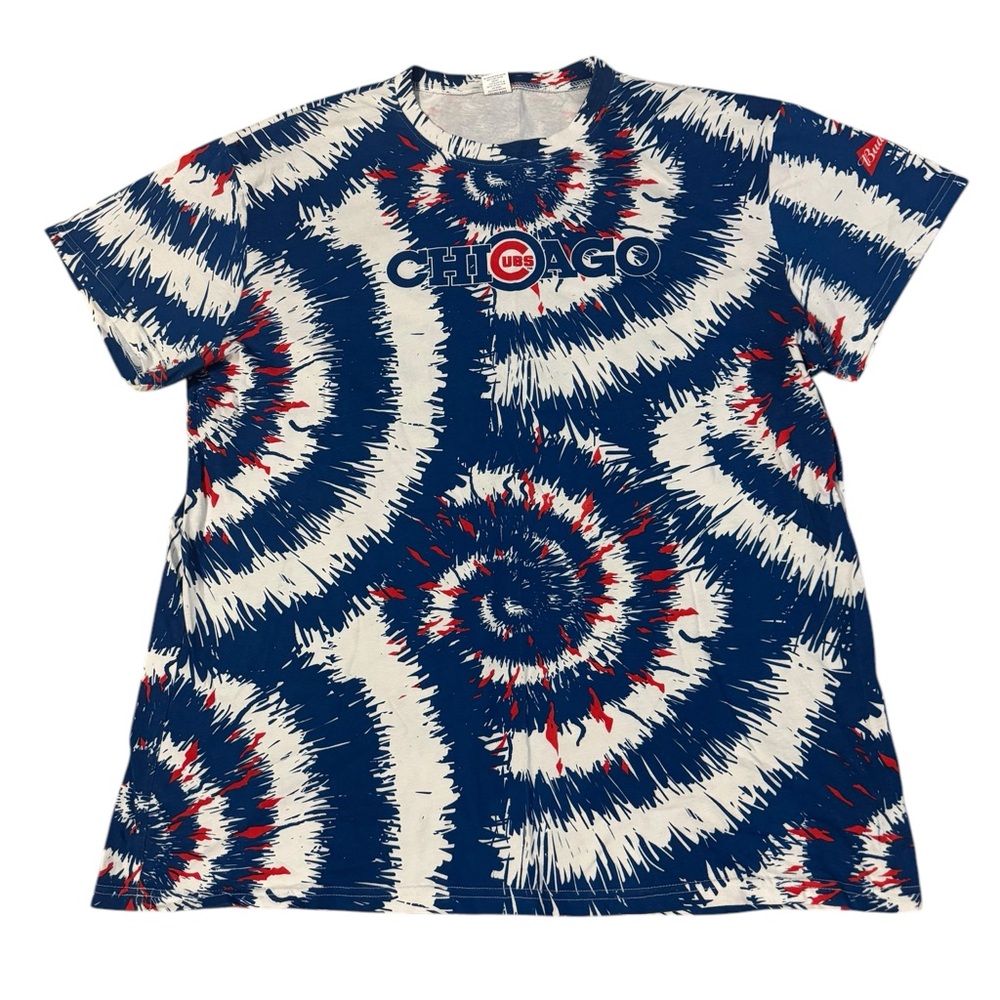 Chicago Cubs Brand Tie Dye MLB Baseball Shirt Adult XL Wrigley Field Hippie